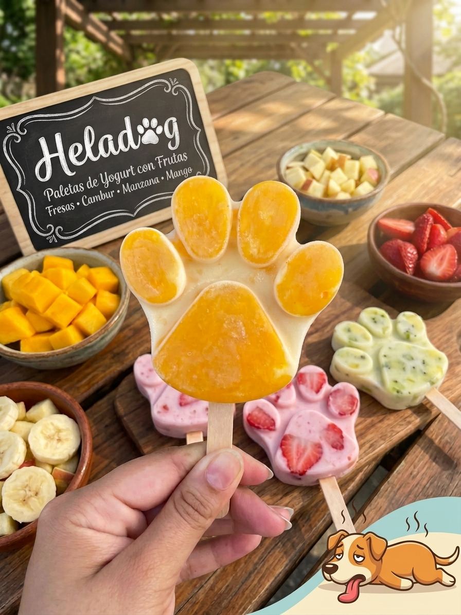 Heladog, paletas de yogurt con forma de huella Kira Barkery